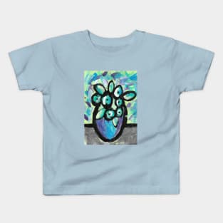 Flowers in Vase Oil Painting Kids T-Shirt